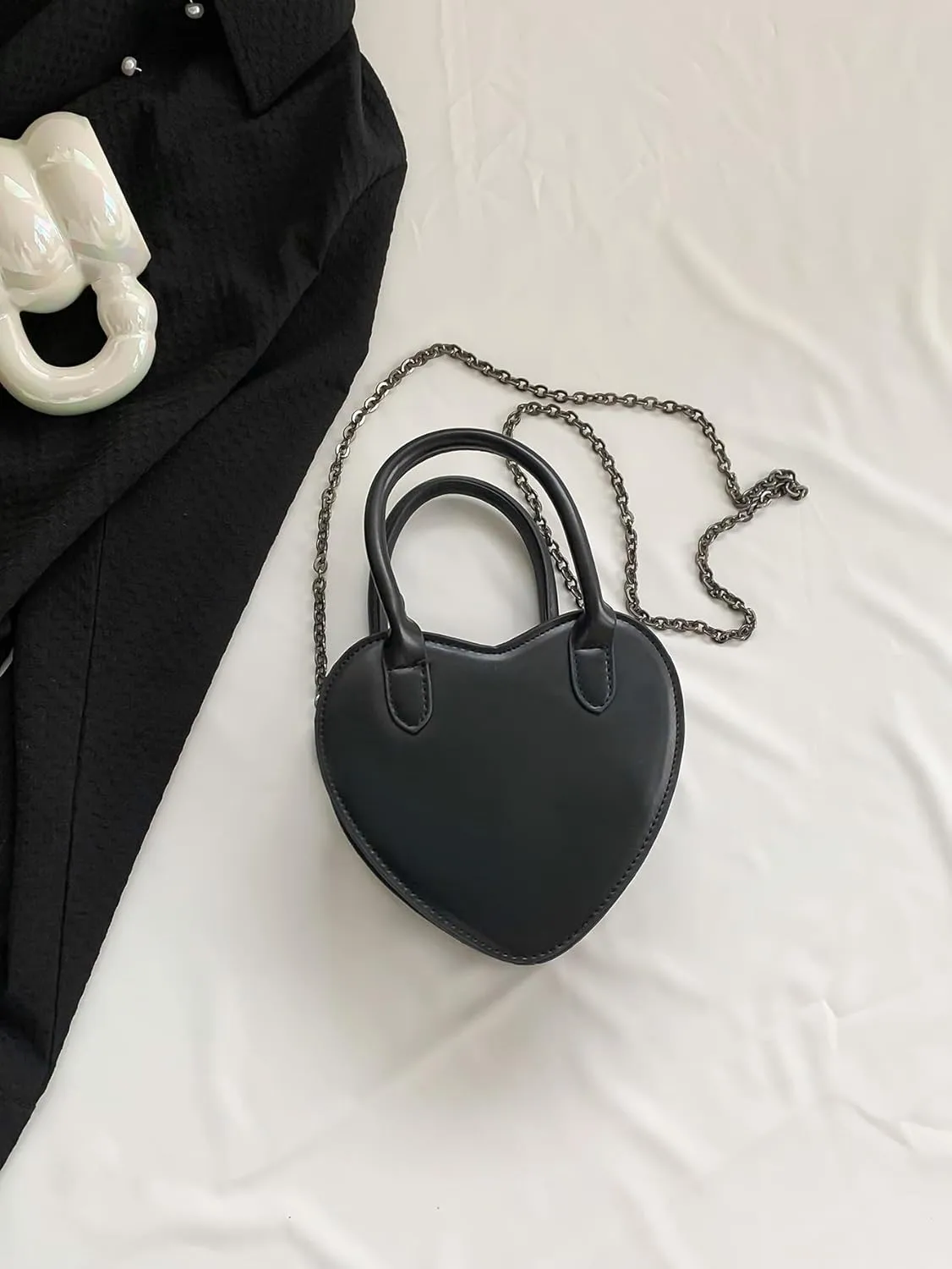 Gothic Punk purse bag Y2K Heart Cute Lolita shoulder bag for women