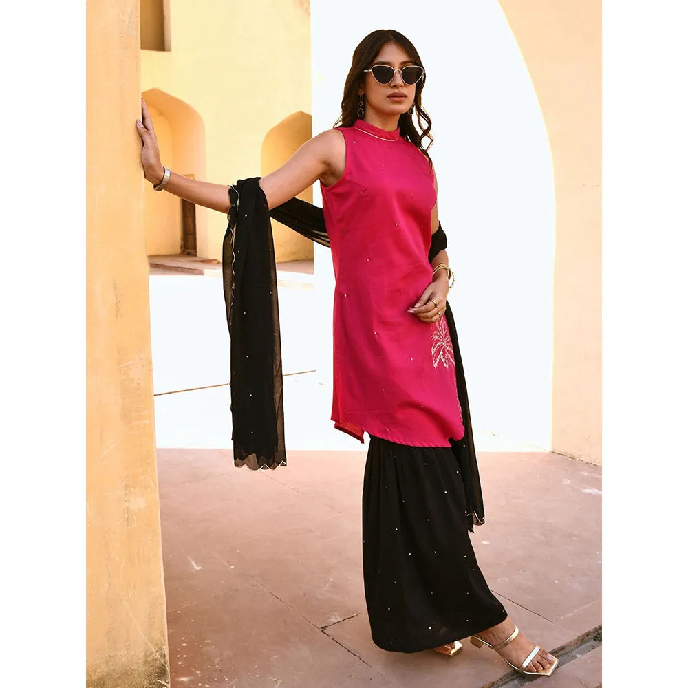 Gulaal Visha Sequin Embroidered Kurta Sharara with Dupatta (Set of 3)