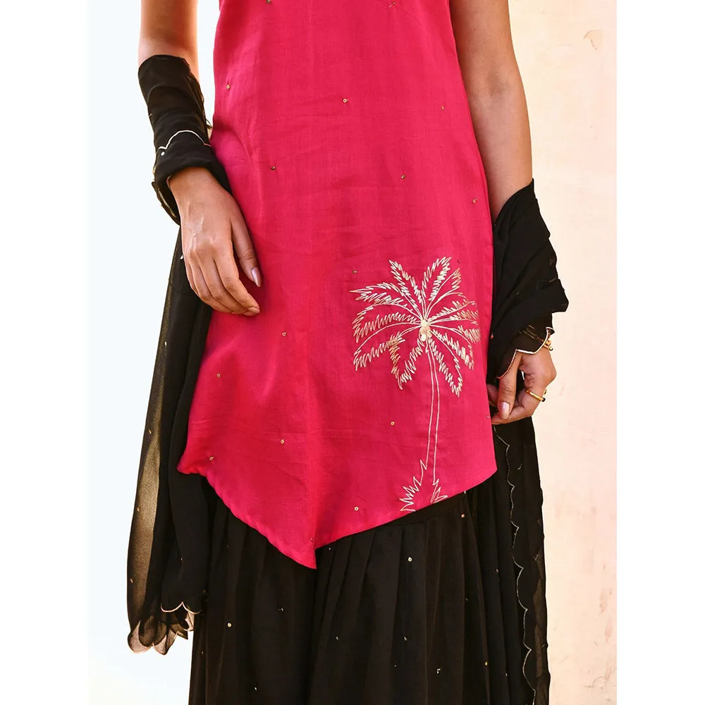 Gulaal Visha Sequin Embroidered Kurta Sharara with Dupatta (Set of 3)