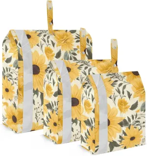 Hand Painted Sunflower Packing Cubes for Travel 3 Set Travel Organizer Suitcase Organizer for Luggage