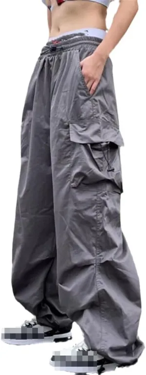 Harem Pants Women Hippie Streetwear Oversize Pockets Cargo Trousers Harajuku Sweatpants