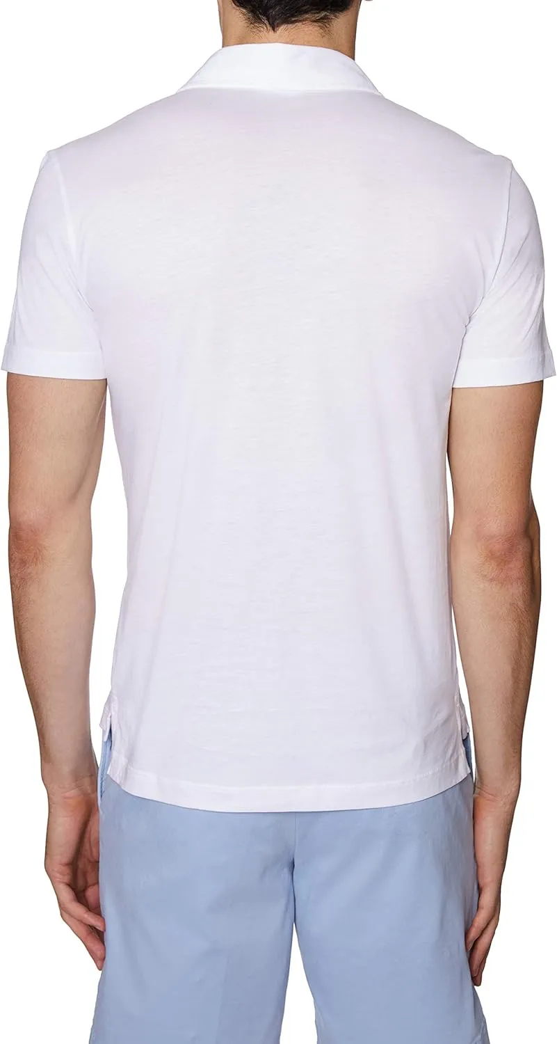 Hickey Freeman Men's Regular Fit Short Sleeve Core 2 Button Cotton Polo Shirt