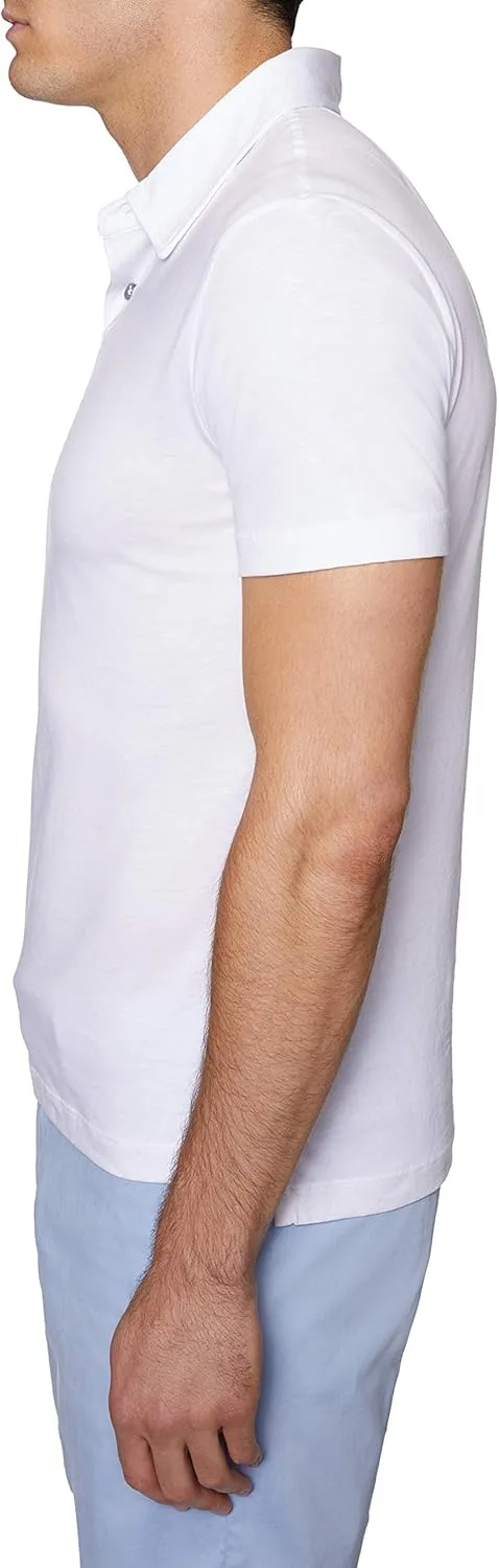 Hickey Freeman Men's Regular Fit Short Sleeve Core 2 Button Cotton Polo Shirt