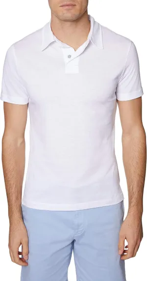Hickey Freeman Men's Regular Fit Short Sleeve Core 2 Button Cotton Polo Shirt