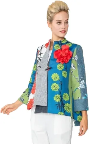 IC Collection Mixed-Media Asian Flair with Flower Jacket