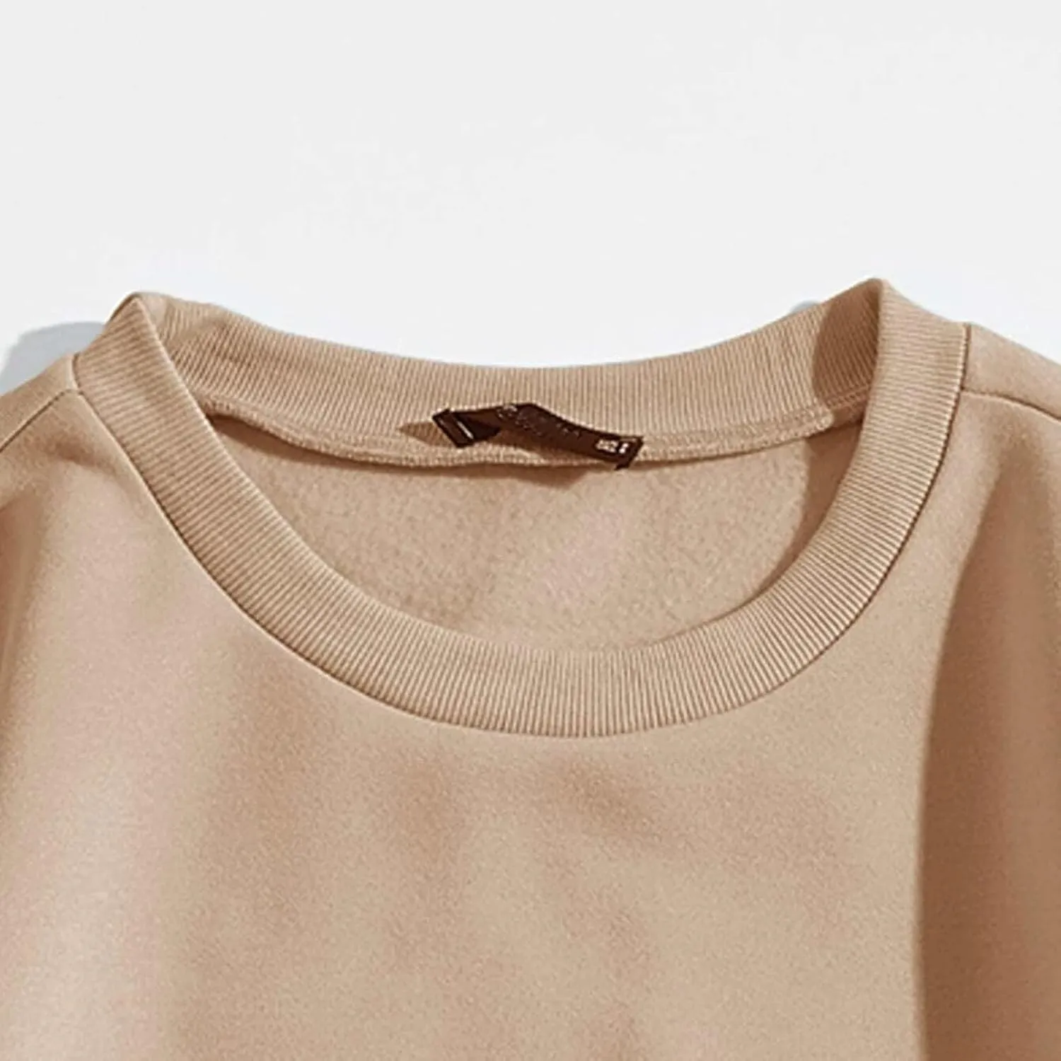 iLH Womens Oversized Hoodies Letter Printed Solid Color No Hood Pullover Sweatshirts For Women Streetwear Leisure Hoodies