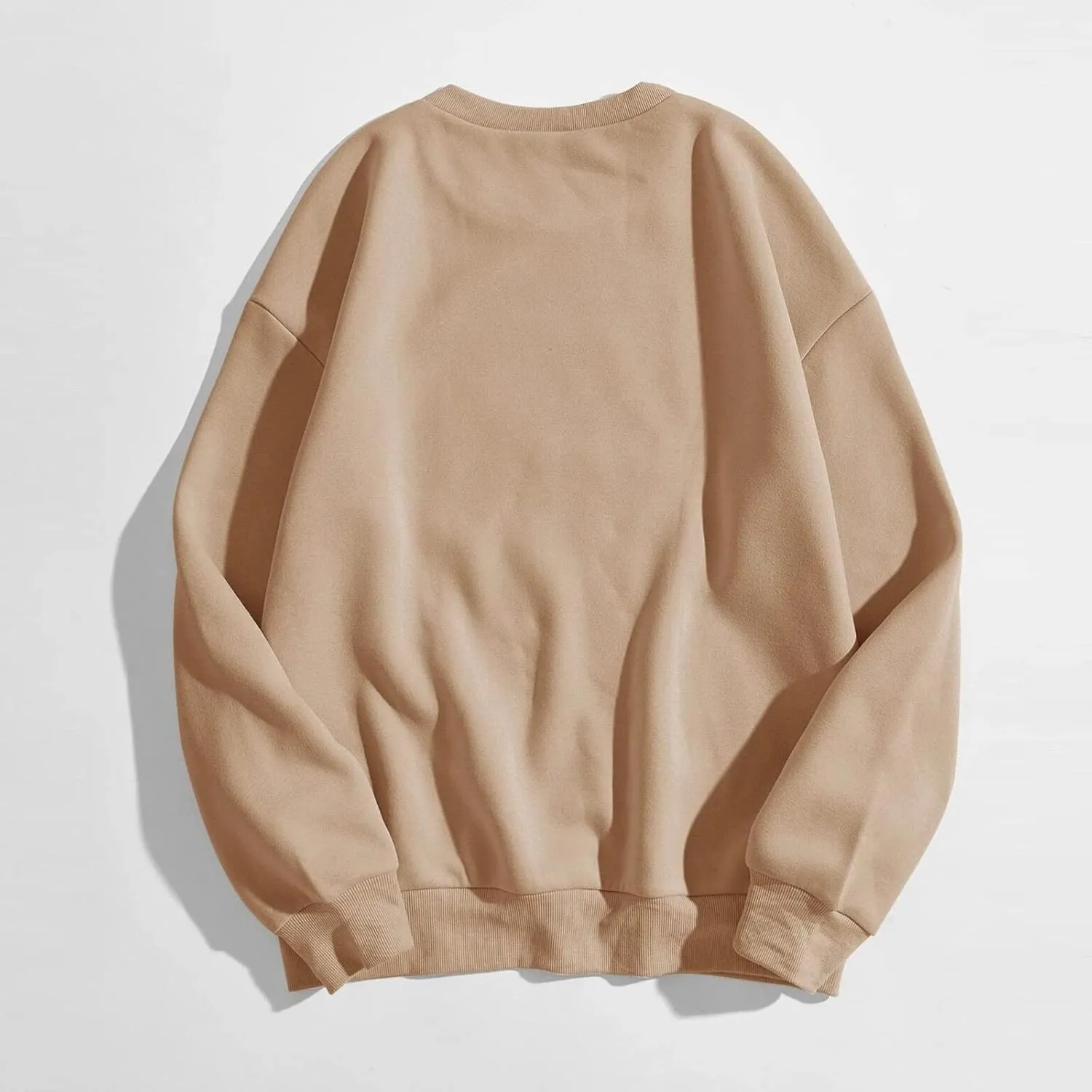 iLH Womens Oversized Hoodies Letter Printed Solid Color No Hood Pullover Sweatshirts For Women Streetwear Leisure Hoodies