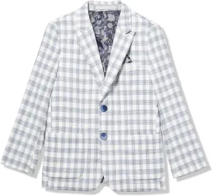 Isaac Mizrahi Boy's Slim Fit Check Blazer