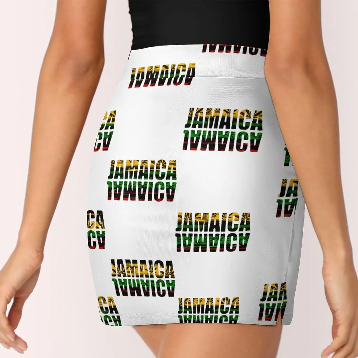 Jamaica Flags Tennis Skirts for Women with Pockets High Waisted Athletic Golf Skorts Skirts A-Line Mini Short Skirt