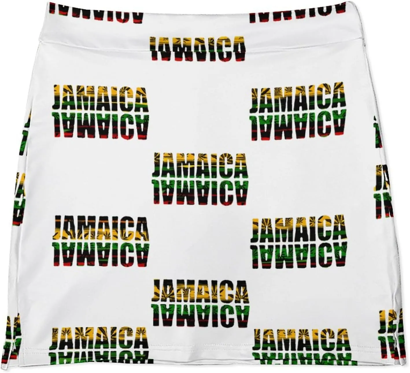 Jamaica Flags Tennis Skirts for Women with Pockets High Waisted Athletic Golf Skorts Skirts A-Line Mini Short Skirt