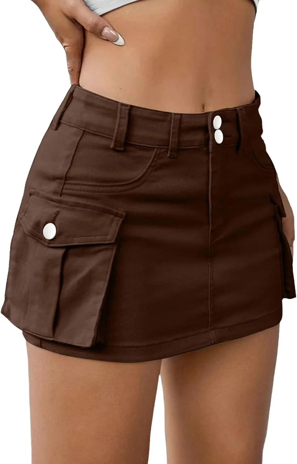 Jeans Skirts for Women Denim Cargo Mini Skirt Y2K Sexy Bodycon Tummy Control Casual Y2K Low Rise Jeans Pencil Mini Skirt
