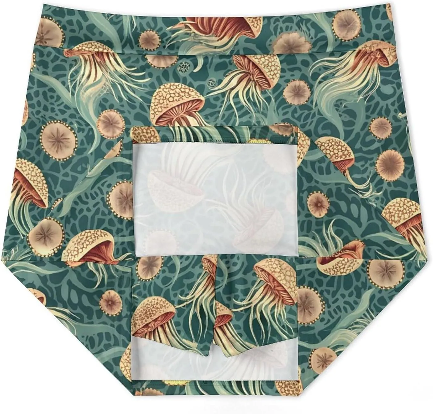 Jellyfish Pattern Mini Pleated Skirts for Women Sexy Mini Skirt Short Cargo Skirt Skater A-line Pleated Skirt