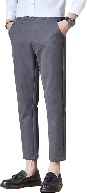 JEShifangjiusu Men's Slim-Fit Wrinkle-Resistant Chino Pant Flex Flat Front Straight Fit Pant Active Casual Pants Dress Pant