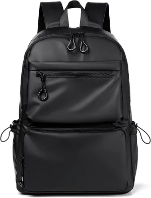 Jranter Casual Hiking Daypack Waterproof Bookbag Simple School College Bag Laptop Backpack Large Capacity, Black