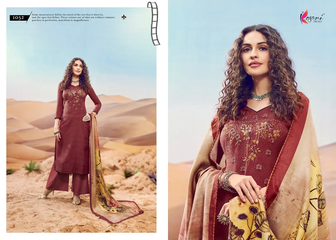 Kesari Trendz Presents Kanika Vol 2 Pashmina Printed Embroidery Work Fancy Designer Salwar Kameez