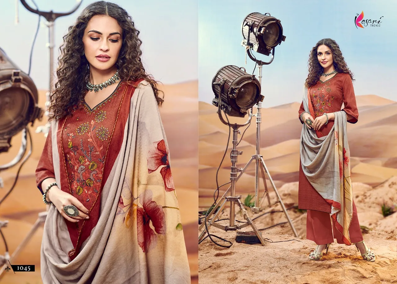 Kesari Trendz Presents Kanika Vol 2 Pashmina Printed Embroidery Work Fancy Designer Salwar Kameez