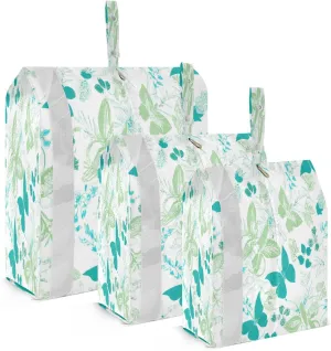 Kigai Butterfly Flower Travel Cubes for Packing 3 PCS Travel Luggage Packing Organizer Foldable Suitcase Storage Bag, Travel Accessories