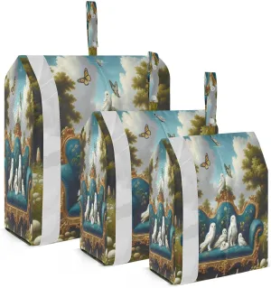 Kigai Owl Butterfly Travel Cubes for Packing 3 PCS Travel Luggage Packing Organizer Foldable Suitcase Storage Bag, Travel Accessories