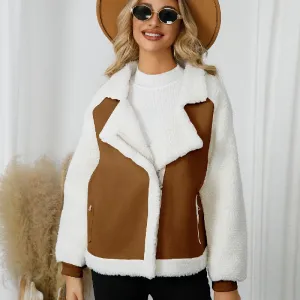 Lambswool Denim Suede Zipper Jackets Wholesale Womens Clothing N3824091200178
