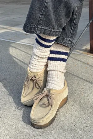 Le Bon Shoppe Varsity Oatmeal Cottage Socks