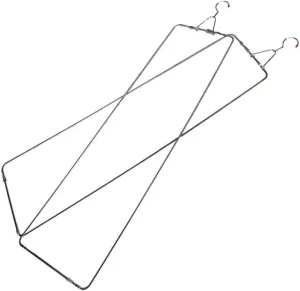 Lehman's Pants Hangers, Hang to Dry Stretchers for Perfect Creased Wrinkle-Free Slacks Without Ironing, 2 Pairs