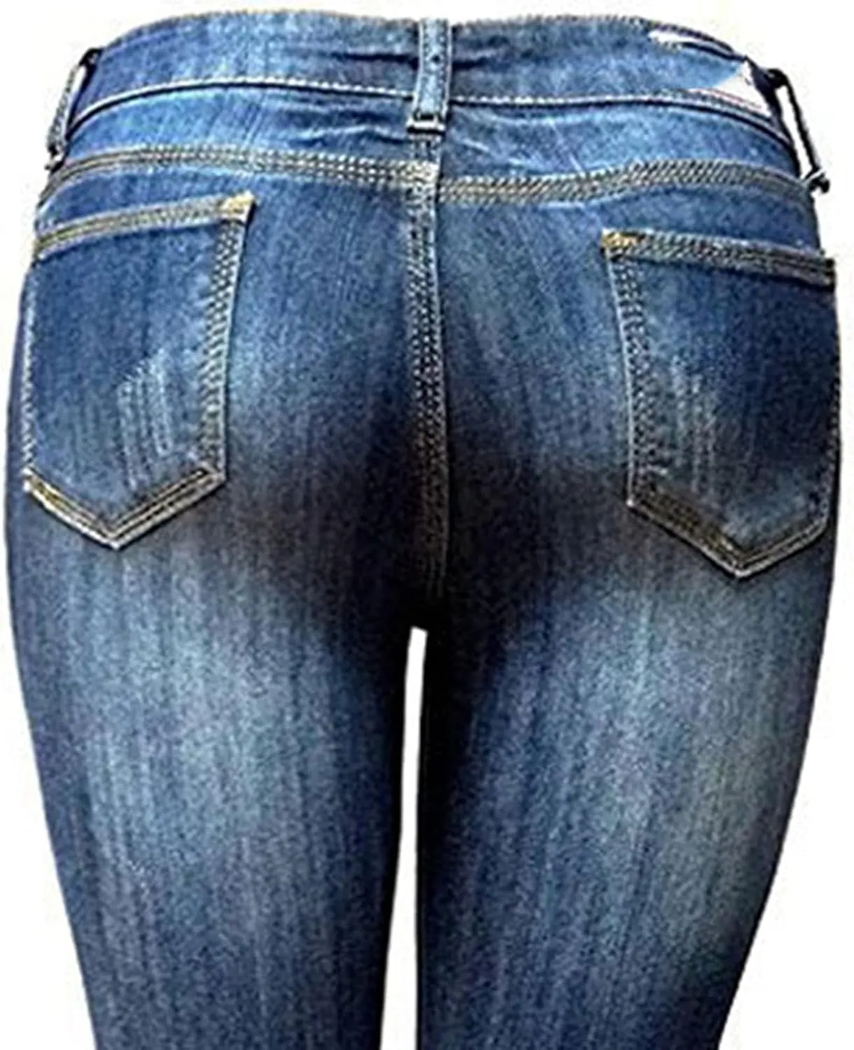 Maiyifu-GJ Ripped Jeans for Women High Waisted Skinny Destroyed Denim Pants Boyfriend Hole Stretch Slim Pencil Jean Trouser