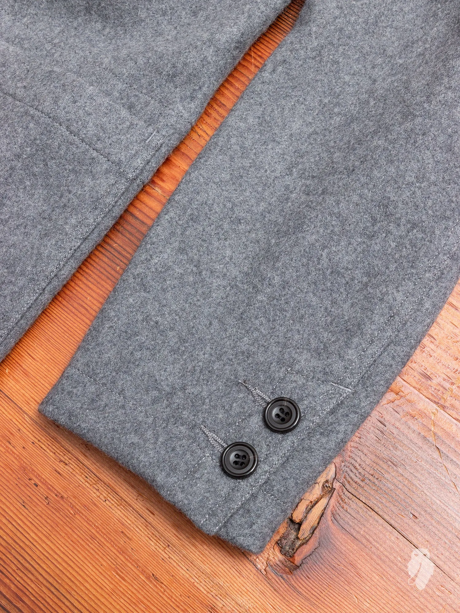 Mandarin Collar Jacket in Melange Grey