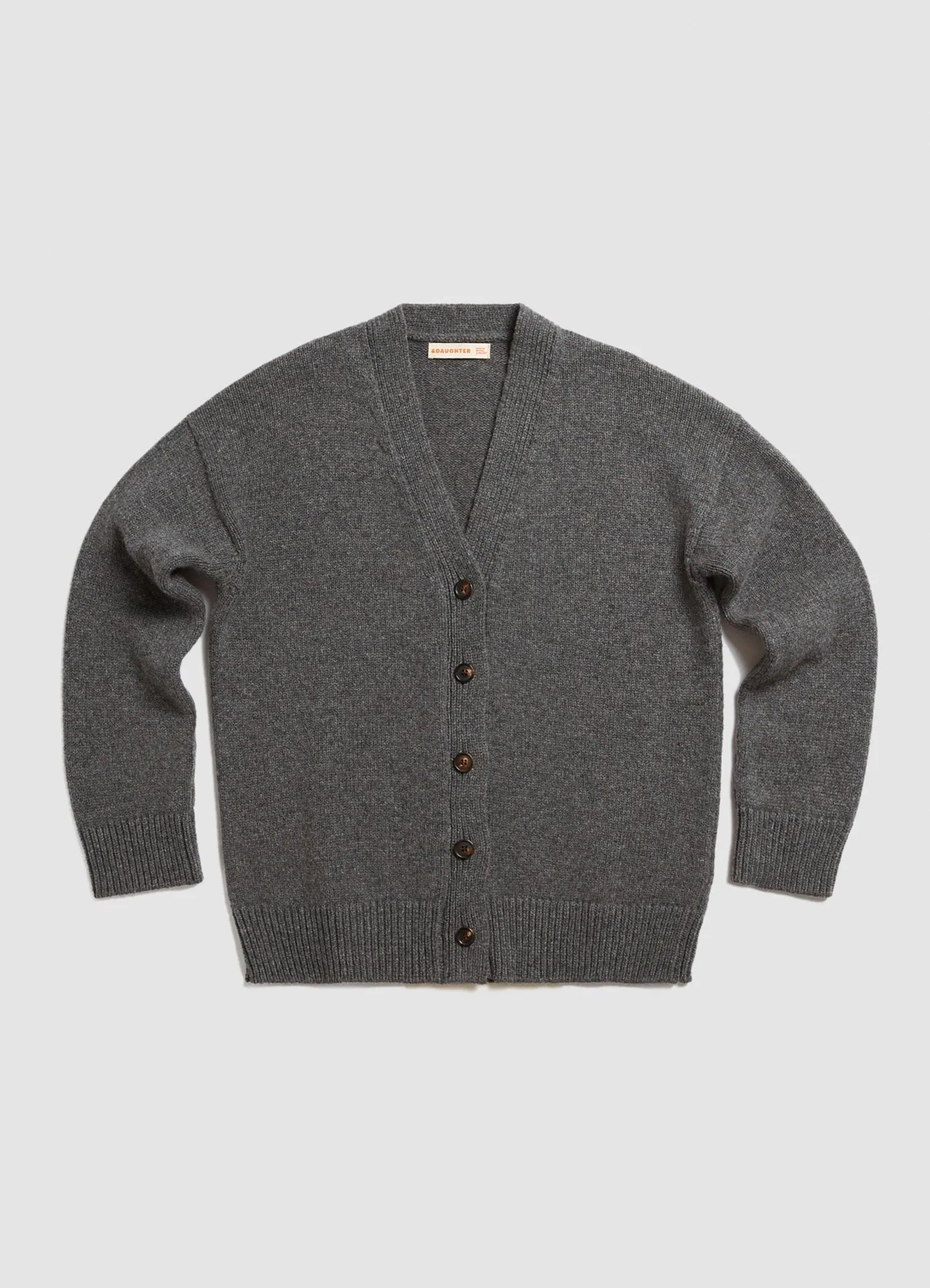 Maura V-neck Cardigan in Derby Grey