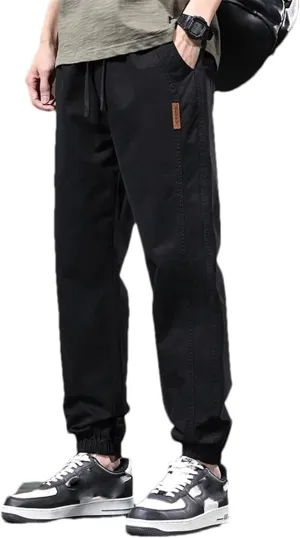 Men's Casual Pants Summer Vintage Cotton Trousers Male Loose Korean Harem Pantalones Cargo Pants