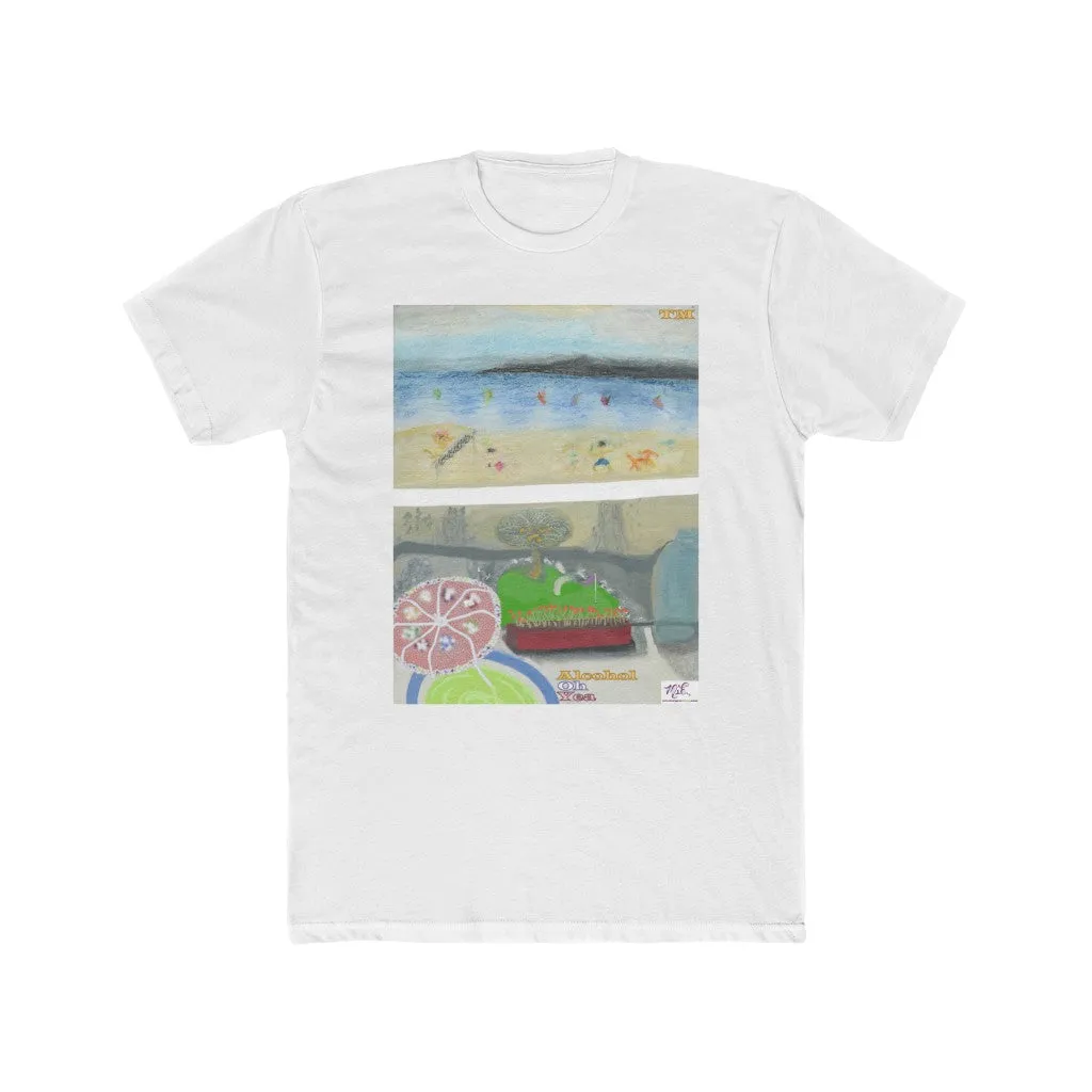 Men's Cotton Crew Tee:  "Alcohol Oh Yea(tm)"