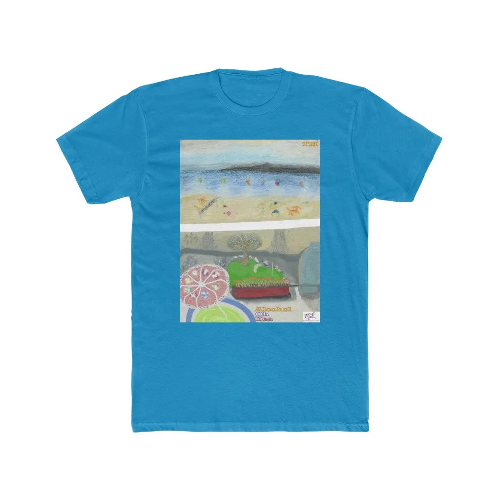 Men's Cotton Crew Tee:  "Alcohol Oh Yea(tm)"