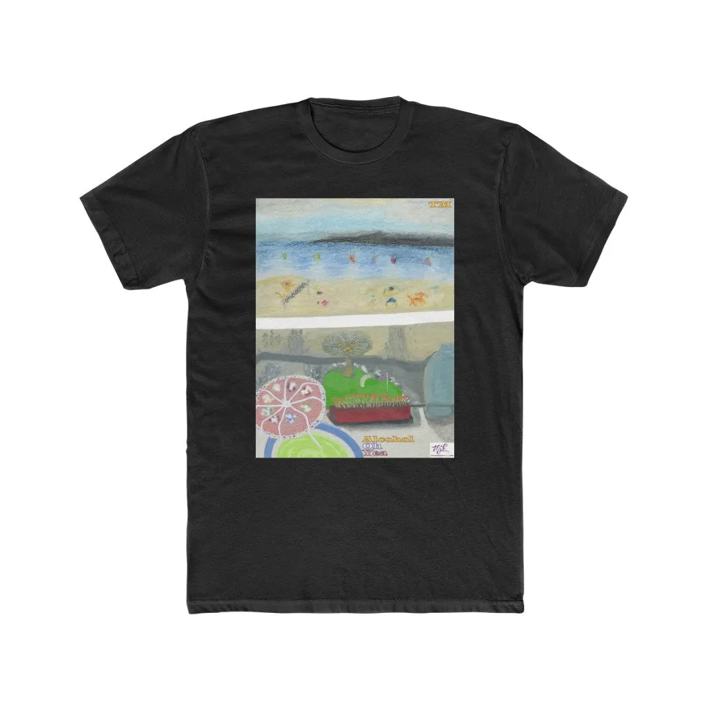 Men's Cotton Crew Tee:  "Alcohol Oh Yea(tm)"