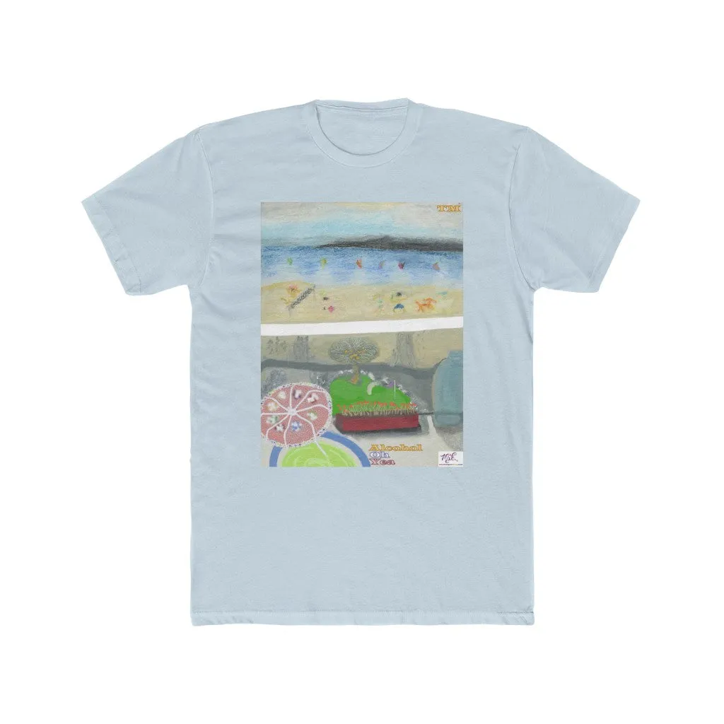 Men's Cotton Crew Tee:  "Alcohol Oh Yea(tm)"