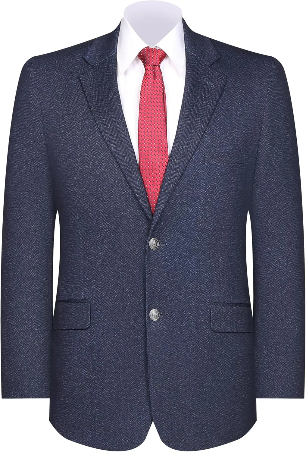 Men's Sport Coat Classic Fit Knit Blazer 2 Button Single Breasted Notch Lapel Casual Sports Jacket for Daily