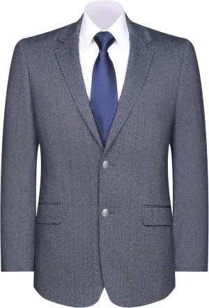 Men's Sport Coat Classic Fit Knit Blazer 2 Button Single Breasted Notch Lapel Casual Sports Jacket for Daily