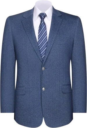 Men's Sport Coat Classic Fit Knit Blazer 2 Button Single Breasted Notch Lapel Casual Sports Jacket for Daily