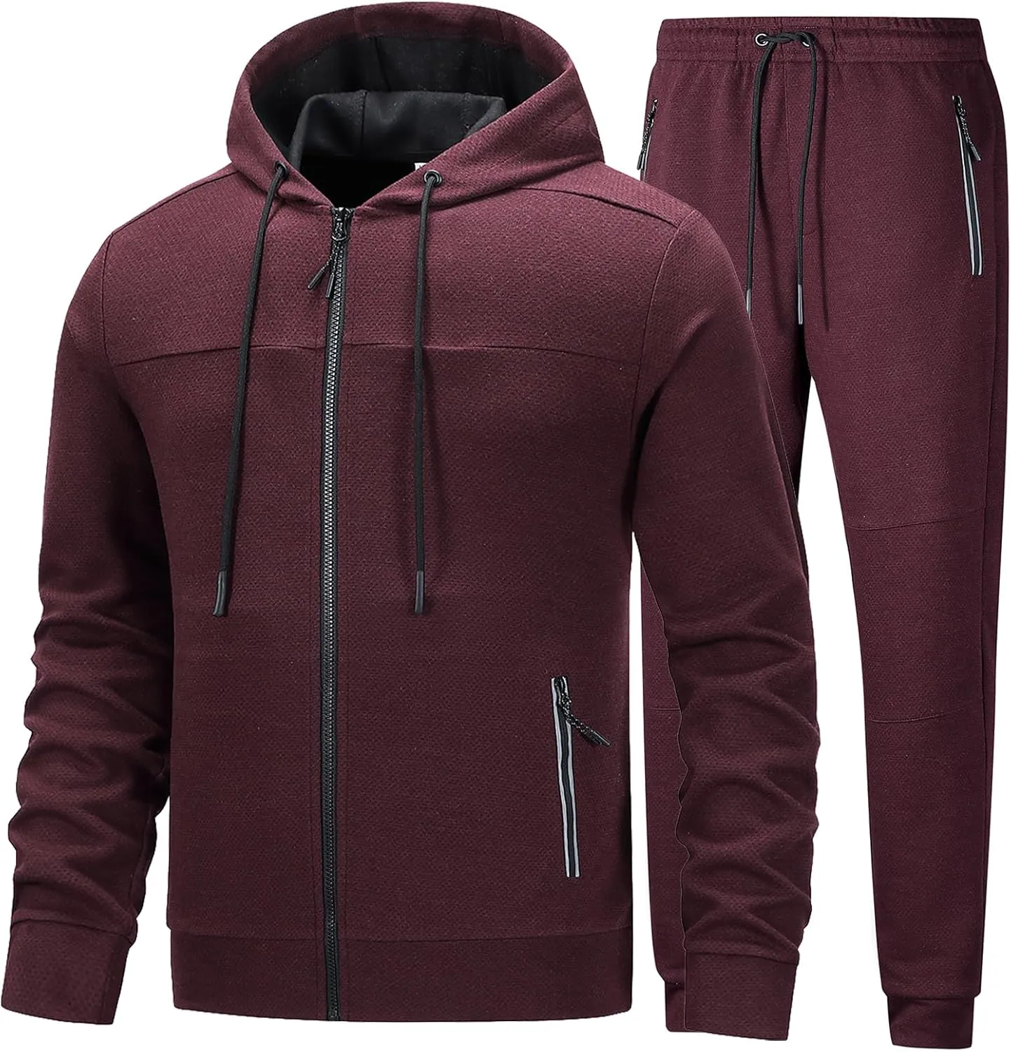 Mens Tracksuit 2 Piece Set Casual Sweatsuits Full Zip Track Suits Jogging Athletic Suit Sets