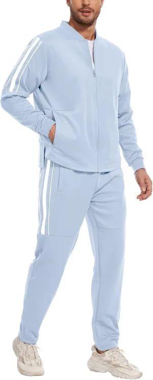 Men's Tracksuits Sweatsuits for Men Athletic Track Sweat Suits 2 Piece Set Full Zip Sports Jogging Suits Outfits