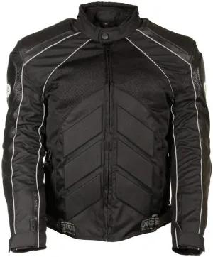 Milwaukee Leather-SH2153-Men's Combo Black/Orange Armored Leather/Textile/Mesh Jacket
