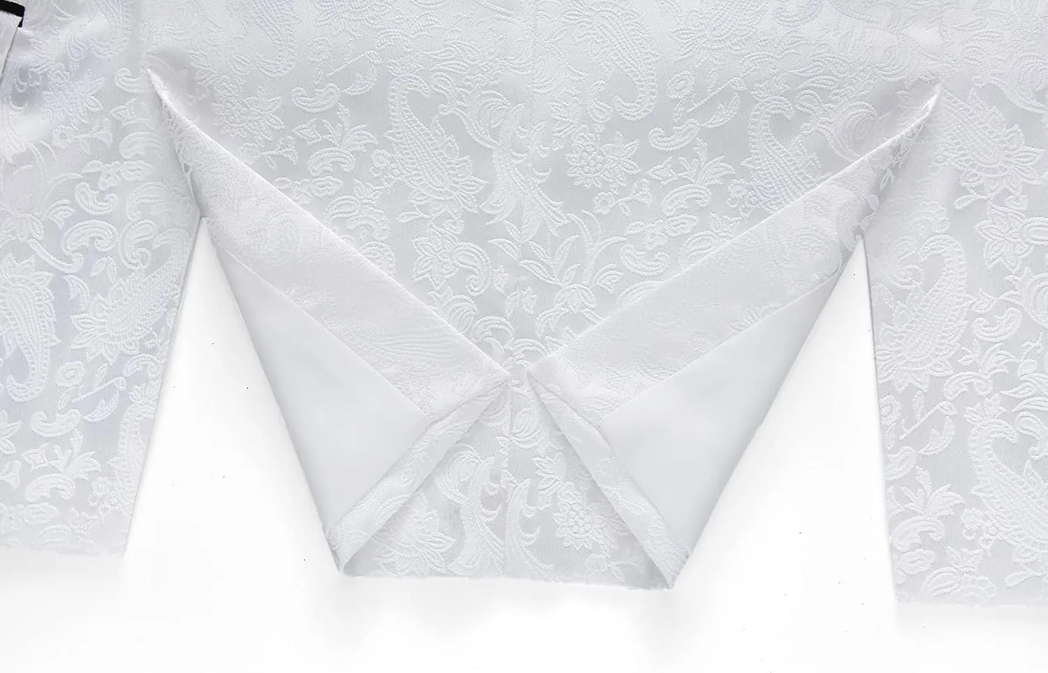 MOGU Mens 2 Piece Double Breasted Tuxedo Slim Fit Jacquard Floral Vintage Groomsmen Wedding Prom Suit