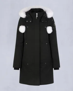 Moose Knuckles Womens Stirling Parka LDS in Black with Natural Shearling