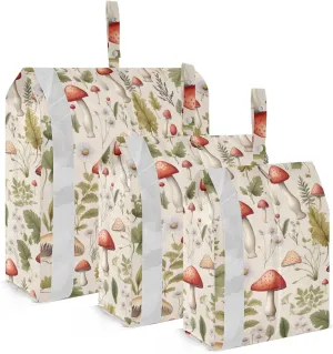 Mushroom Plants Packing Cubes for Travel 3 Set Travel Organizer Bags Luggage Cubes for Suitcase