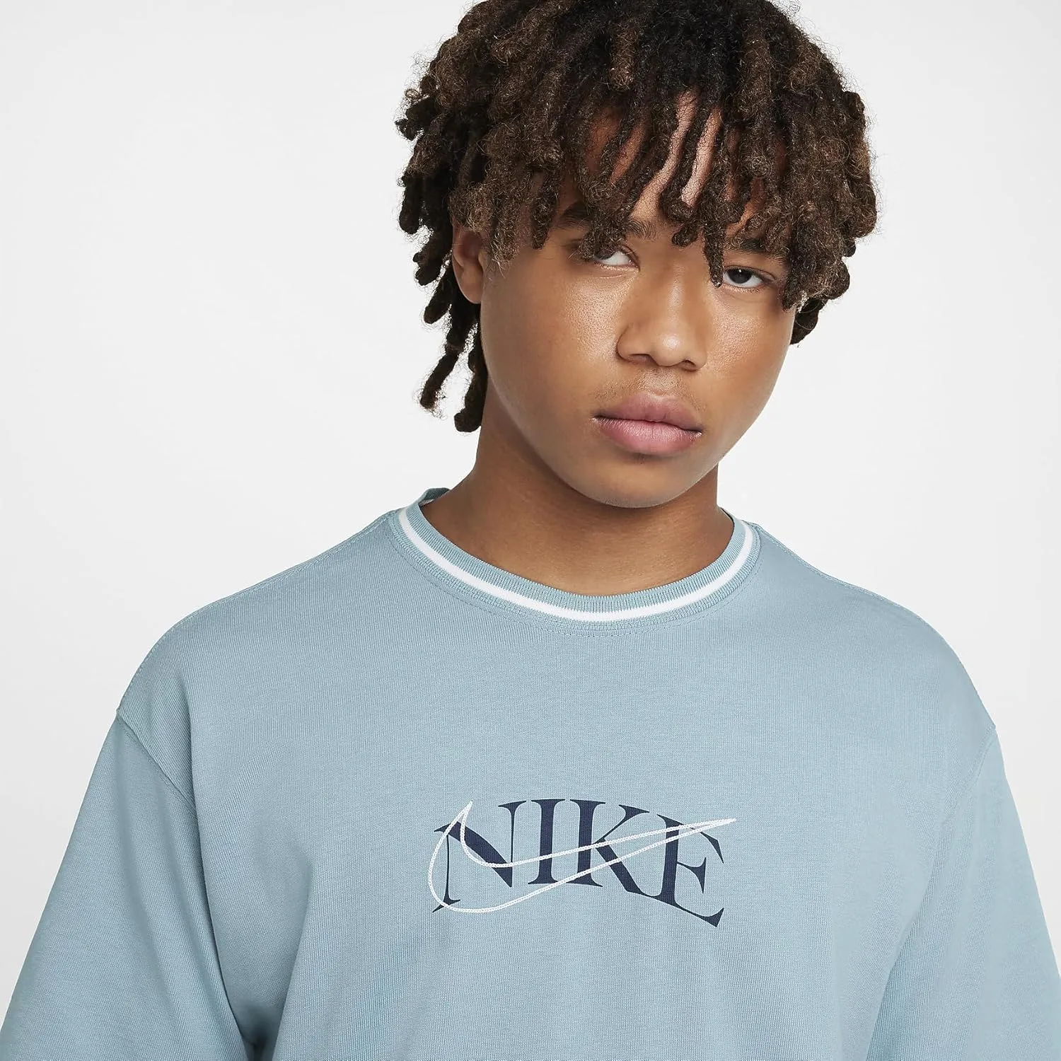 Nike Sportswear Max90 T-Shirt (FZ7972-464, Denim Turquoise)