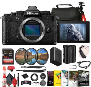 Nikon Z fc DX-Format Mirrorless Camera (1671B)   EN-EL25 Battery   64GB Memory Card   Photo Software   Camera Bag   Tripod   Cleaning Kit   HDMI/Micro Cable   Hand Strap   More (Renewed)