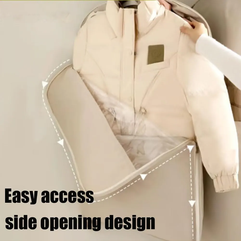 Otherwise Garment Bags, 2025 Space Saving Hanging Garment Bag with Self Compression Zipper, Winter Coat Storage, Dust Cover Clothes Bags for down Coat, Protects Your Clothes, Save Space (Pink, M)