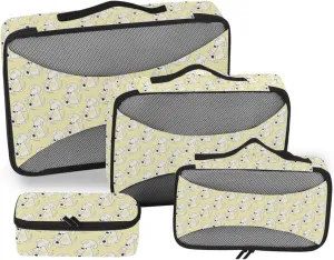 Packing Cubes for Travel 4 Set Suitcase Organizer Bags Travel Cubes for Luggage Oacking Cubes Cute Puppy