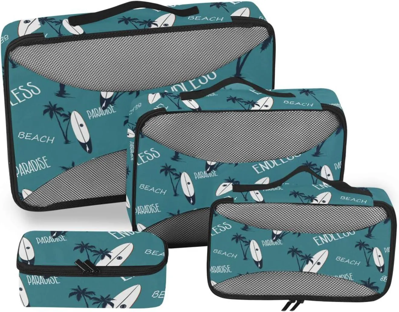 Packing Cubes for Travel Set of 4 Luggage Cubes Travel Cubes for Packing Women Packing Cunes Hawaii Surfing