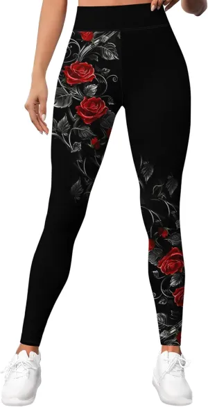 PAGYMO Leggings for Women Printed Womens Funny Gym Yoga Pants