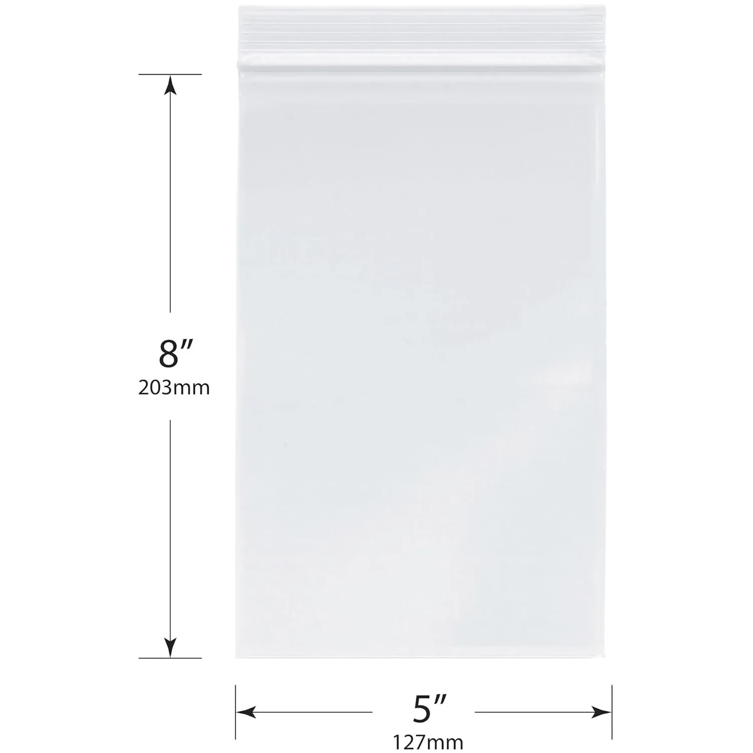 Plymor 3" x 5" (100), 4" x 6" (100), 5" x 8" (100), 4 Mil Variety Pack Heavy Duty Zipper Reclosable Plastic Bags