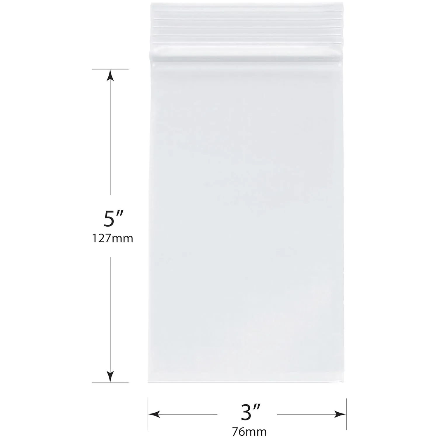 Plymor 3" x 5" (100), 4" x 6" (100), 5" x 8" (100), 4 Mil Variety Pack Heavy Duty Zipper Reclosable Plastic Bags